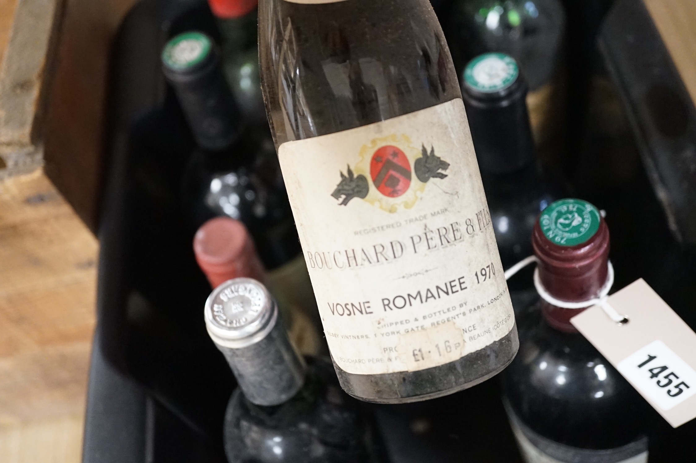 Ten various bottles of claret